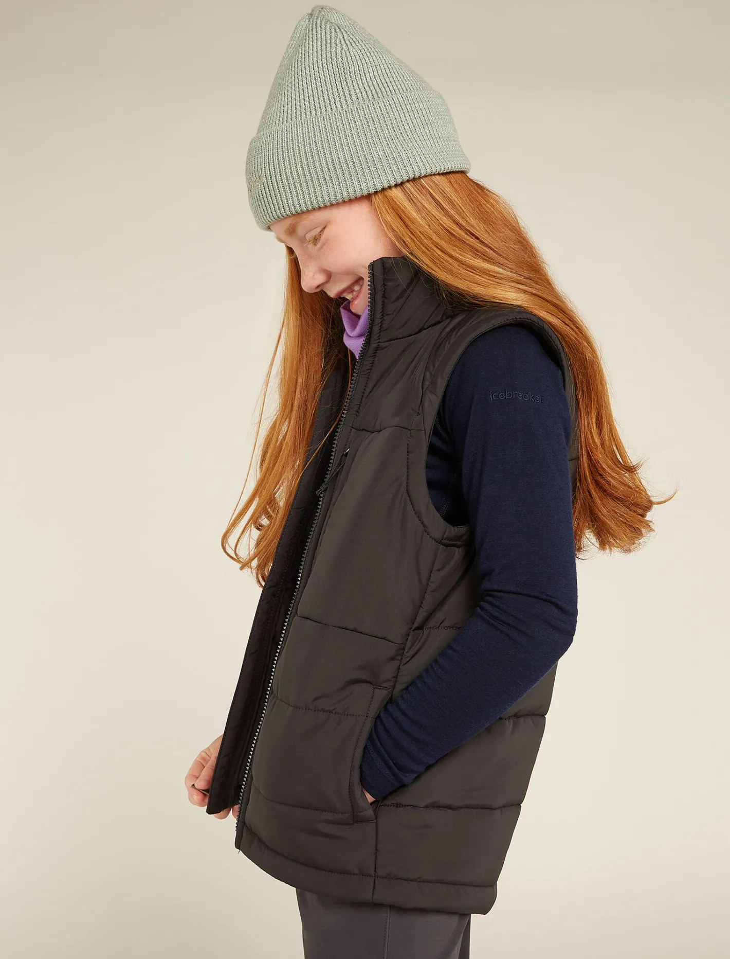 Icebreaker Tops & Bottoms^Kids' Merino 200 Oasis Long Sleeve Crew Neck Thermal Top MidnightNavy