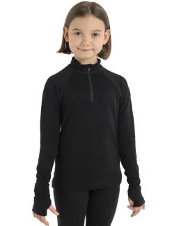 Icebreaker Tops & Bottoms^Kids' Merino 260 Tech Long Sleeve Half Zip Thermal Top Black