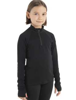 Icebreaker Tops & Bottoms^Kids' Merino 260 Tech Long Sleeve Half Zip Thermal Top Black