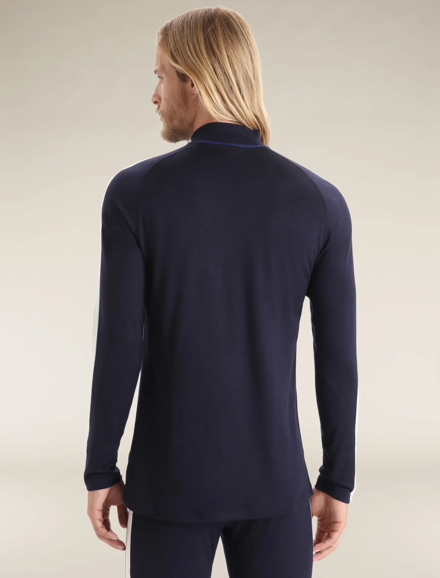Icebreaker Base Layers^Men's 200 Sonebula Long Sleeve High Neck Thermal Top MidnightNavy/RoyalNavy