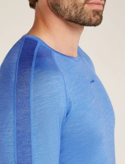 Icebreaker Base Layers^Men's 125 ZoneKnit™ Long Sleeve Crewe Thermal Top Baja/Brilliant
