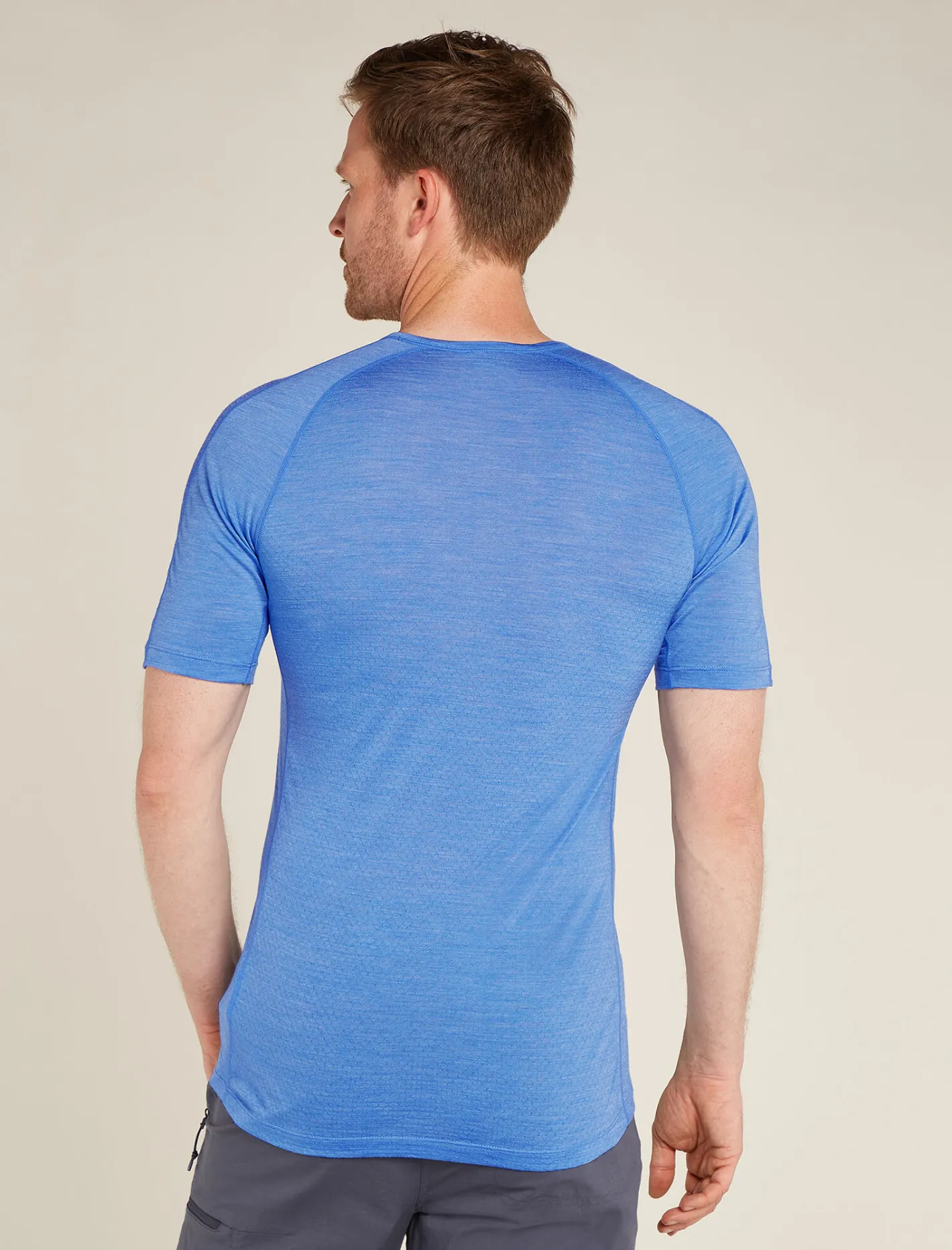 Icebreaker Base Layers^Men's 125 ZoneKnit™ Short Sleeve Crewe Thermal Top Baja/Brilliant