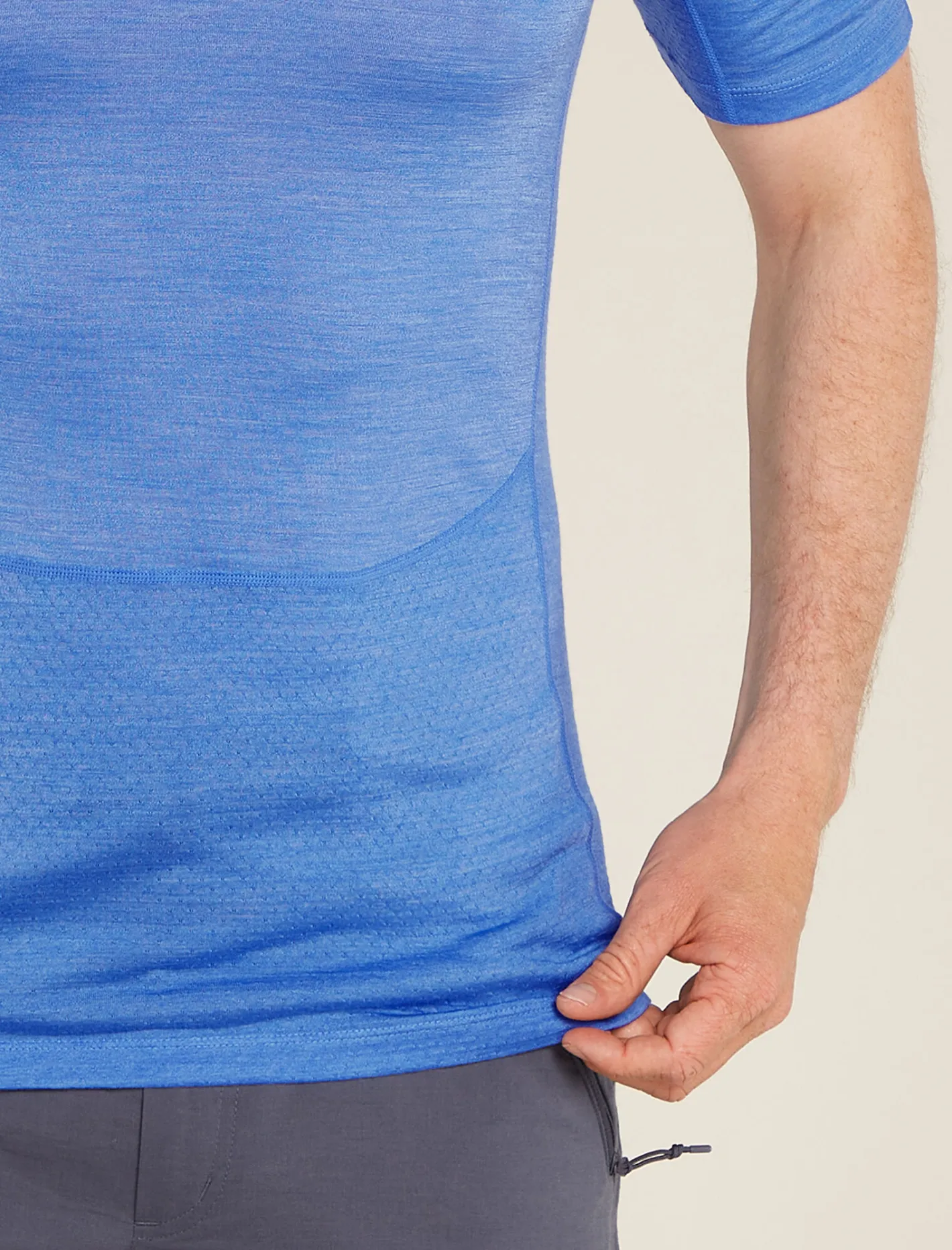 Icebreaker Base Layers^Men's 125 ZoneKnit™ Short Sleeve Crewe Thermal Top Baja/Brilliant