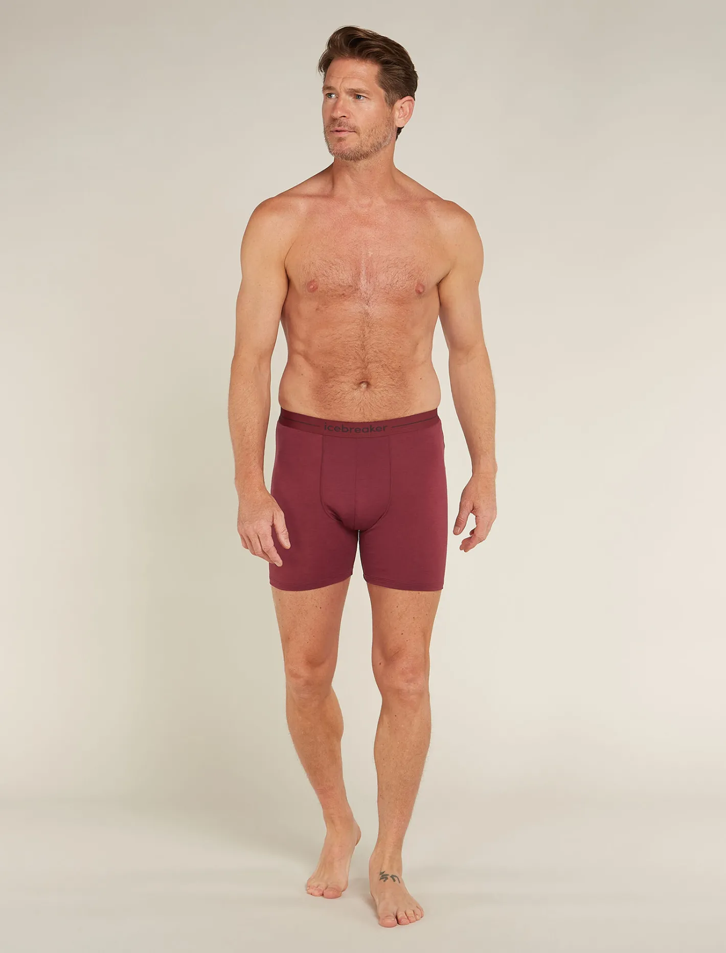 Icebreaker Underwear^Men's Merino 150 Anatomica Long Boxers Port