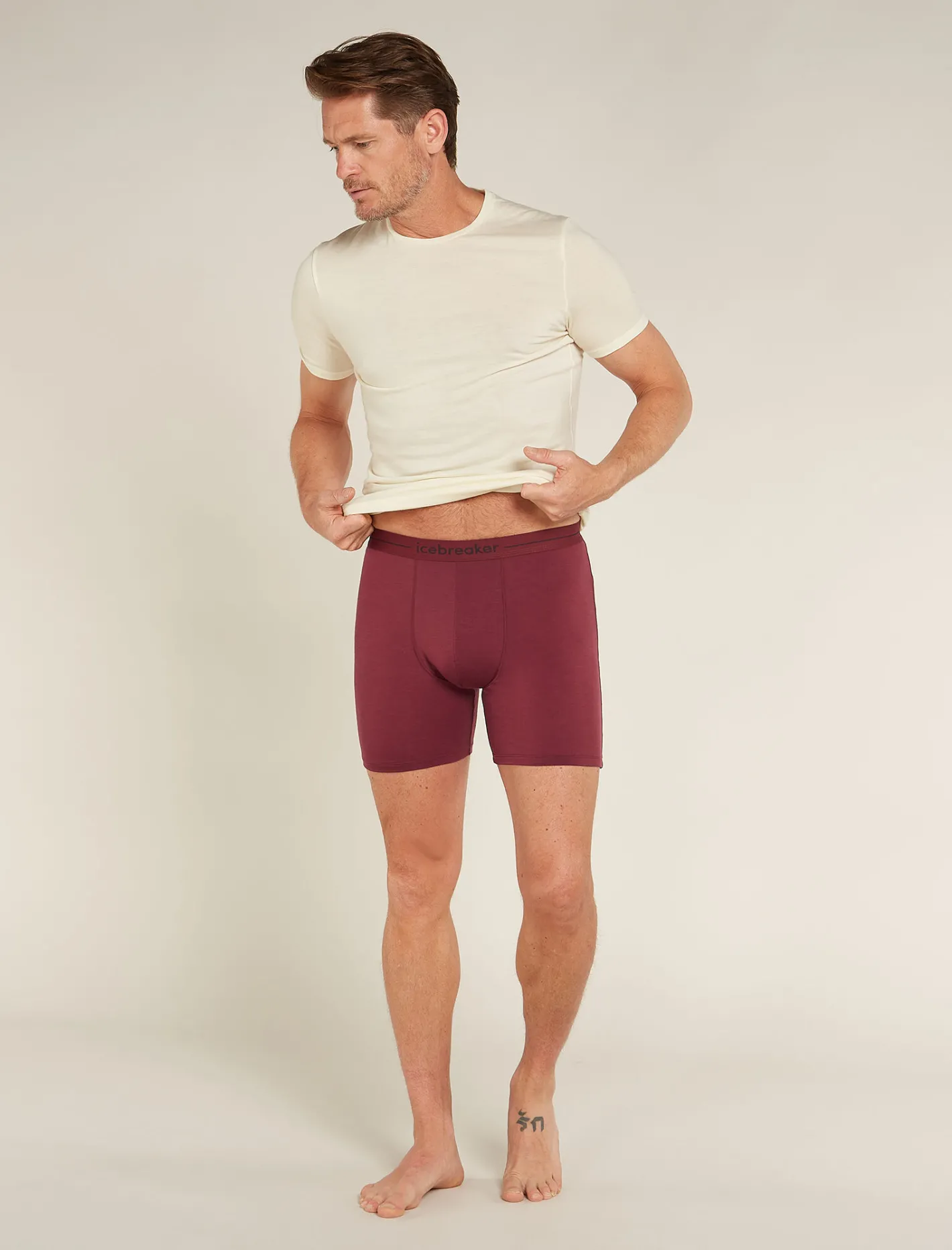 Icebreaker Underwear^Men's Merino 150 Anatomica Long Boxers Port