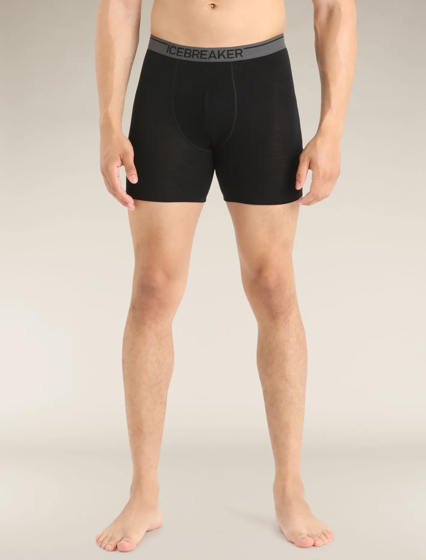 Icebreaker Underwear^Men's Merino 150 Anatomica Long Boxers Black