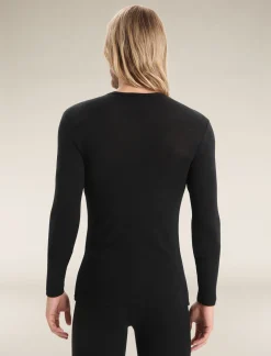 Icebreaker Base Layers^Men's Merino 175 Everyday Long Sleeve Crew Neck Thermal Top Black