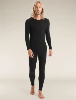 Icebreaker Base Layers^Men's Merino 175 Everyday Long Sleeve Crew Neck Thermal Top Black