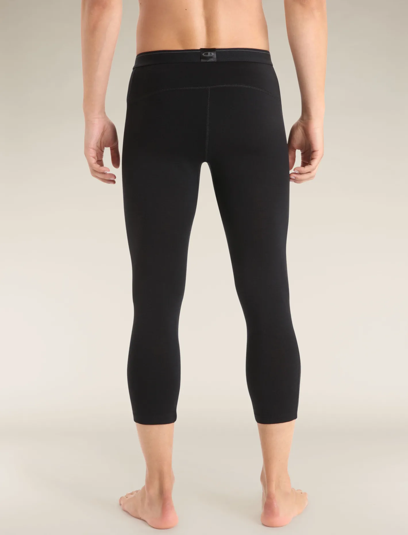 Icebreaker Base Layers^Men's Merino 200 Oasis 3/4 Thermal Leggings Black