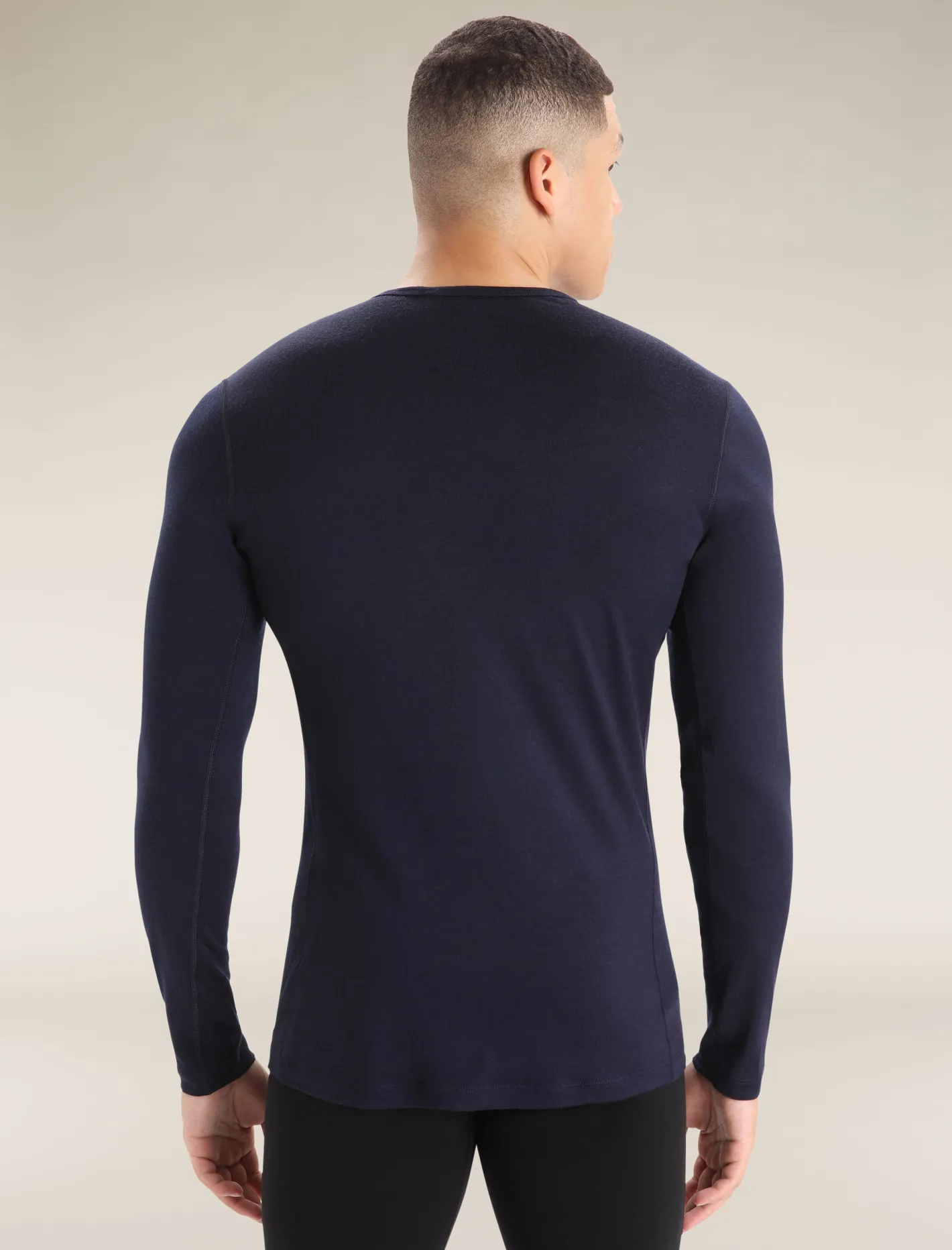 Icebreaker Base Layers^Men's Merino 200 Oasis Long Sleeve Crew Neck Thermal Top MidnightNavy