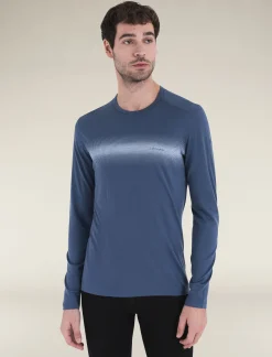 Icebreaker Base Layers^Men's Merino 200 Oasis Long Sleeve Crewe Thermal Top Horizon Light Dawn
