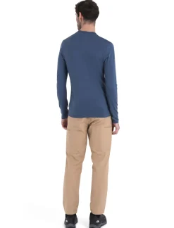 Icebreaker Base Layers^Men's Merino 200 Oasis Long Sleeve Crewe Thermal Top Horizon Light Dawn
