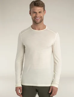 Icebreaker Base Layers^Men's Merino 200 Oasis Long Sleeve Crew Neck Thermal Top Undyed
