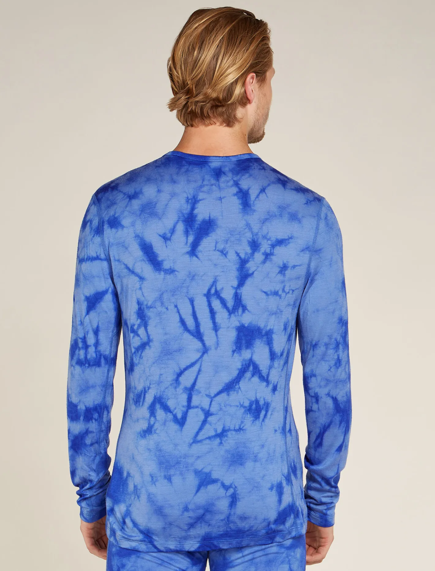Icebreaker Base Layers^Men's Merino 200 Oasis Long Sleeve Crewe Thermal Top Cloud Dye Baja