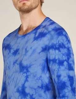 Icebreaker Base Layers^Men's Merino 200 Oasis Long Sleeve Crewe Thermal Top Cloud Dye Baja