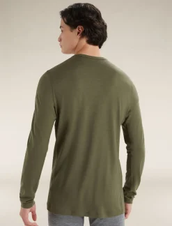 Icebreaker Base Layers^Men's Merino 200 Oasis Long Sleeve Crew Neck Thermal Top Loden