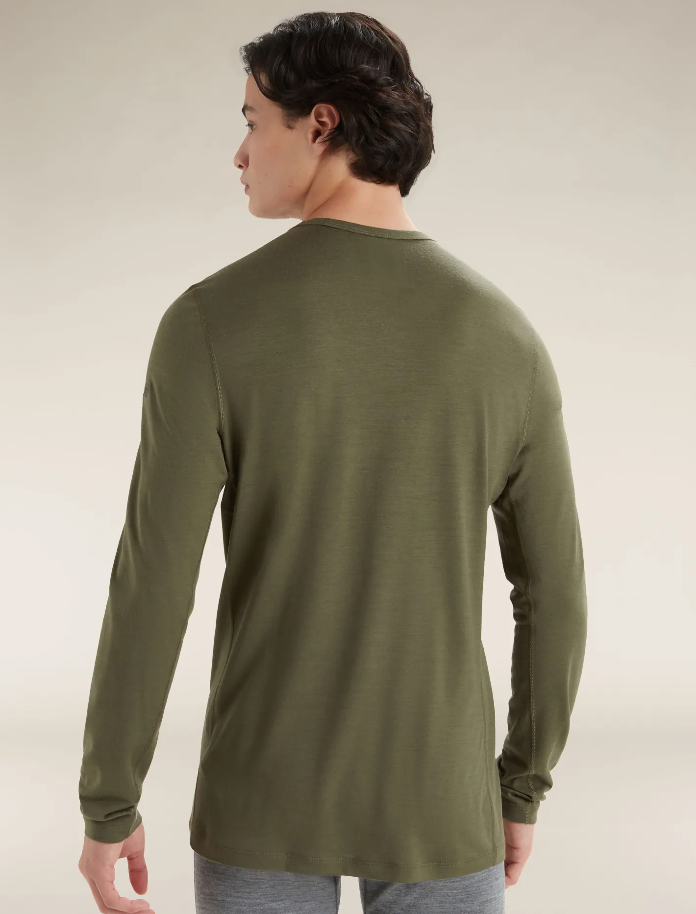 Icebreaker Base Layers^Men's Merino 200 Oasis Long Sleeve Crew Neck Thermal Top Loden