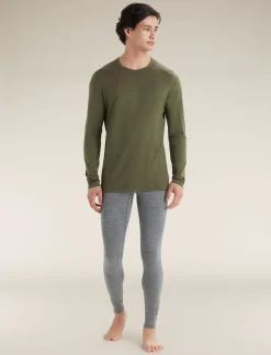 Icebreaker Base Layers^Men's Merino 200 Oasis Long Sleeve Crew Neck Thermal Top Loden