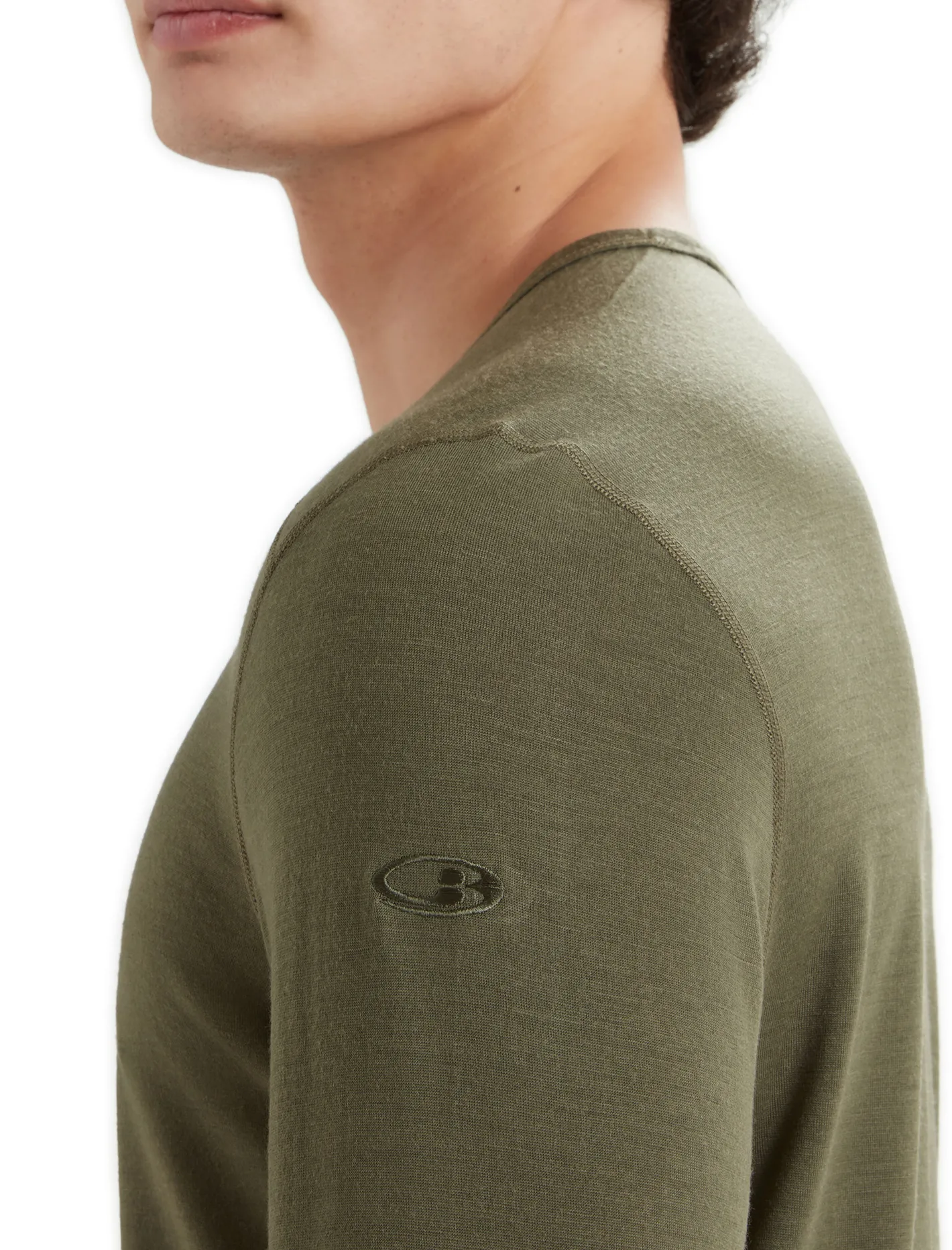 Icebreaker Base Layers^Men's Merino 200 Oasis Long Sleeve Crew Neck Thermal Top Loden