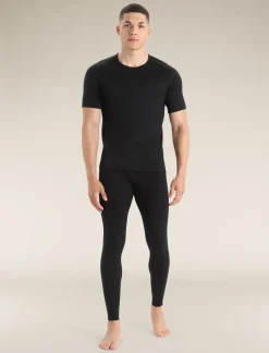 Icebreaker Base Layers^Men's Merino 200 Oasis Short Sleeve Crew Neck Thermal Top Black