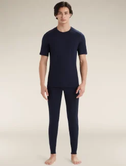 Icebreaker Base Layers^Men's Merino 200 Oasis Short Sleeve Crew Neck Thermal Top MidnightNavy