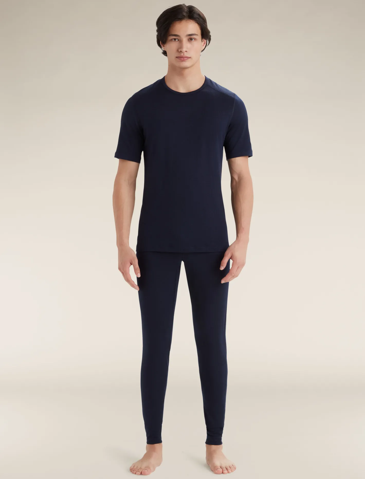 Icebreaker Base Layers^Men's Merino 200 Oasis Short Sleeve Crew Neck Thermal Top MidnightNavy