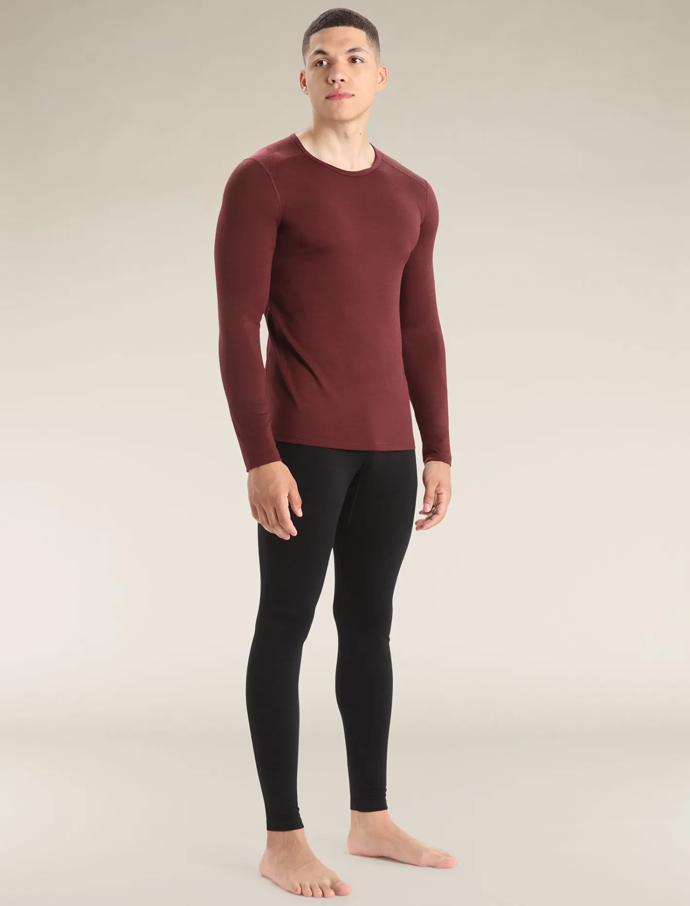Icebreaker Bottoms|Base Layers^Men's Merino 200 Oasis Thermal Leggings Black