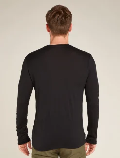 Icebreaker T-shirts^Men's Merino 150 Tech Lite Long Sleeve T-Shirt Bear Lift Black