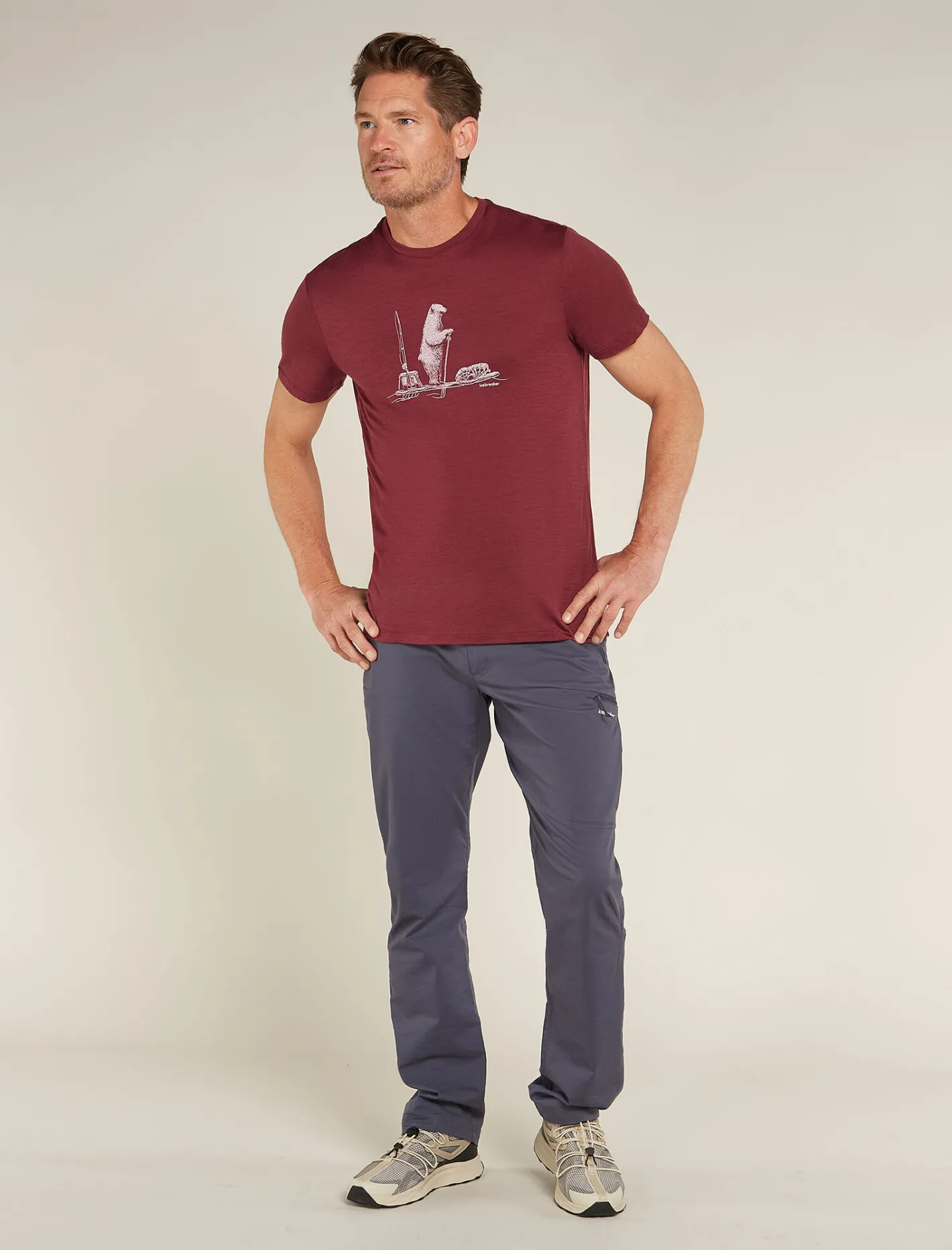 Icebreaker T-shirts^Men's Merino 150 Tech Lite Short Sleeve T-Shirt Polar Paddle Port