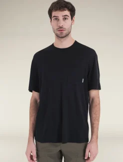 Icebreaker T-shirts^Men's Merino 150 Tech Lite Short Sleeve Relaxed Pocket T-Shirt Black