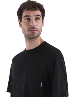 Icebreaker T-shirts^Men's Merino 150 Tech Lite Short Sleeve Relaxed Pocket T-Shirt Black