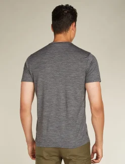 Icebreaker T-shirts^Men's Merino 150 Tech Lite Short Sleeve T-Shirt Pukaki Reflected GritstoneHeather