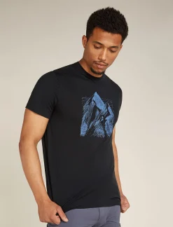 Icebreaker T-shirts^Men's Merino 150 Tech Lite Short Sleeve T-Shirt Granite Adventures Black
