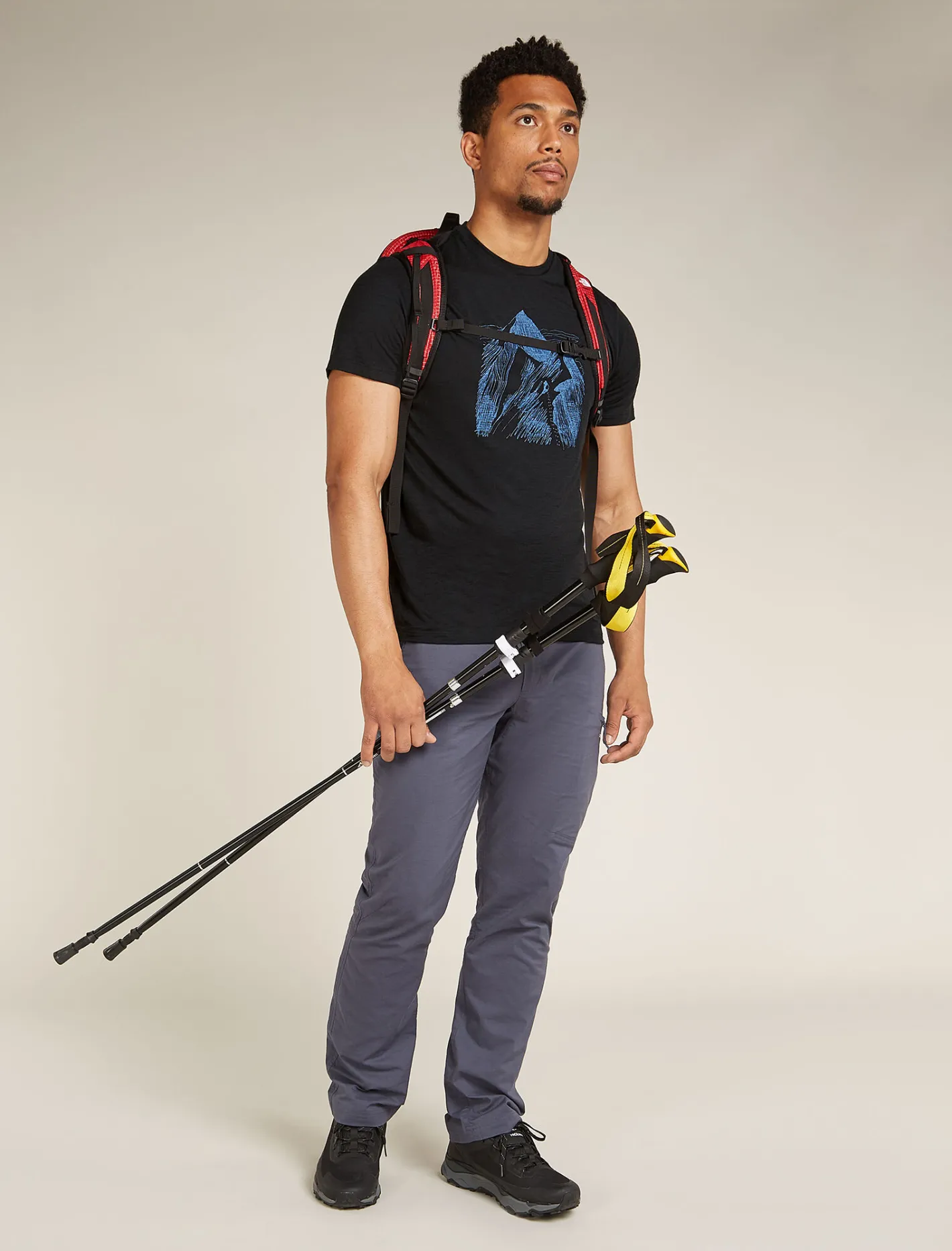 Icebreaker T-shirts^Men's Merino 150 Tech Lite Short Sleeve T-Shirt Granite Adventures Black