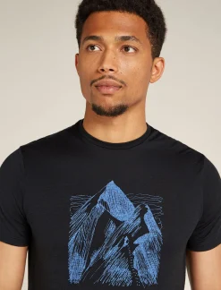 Icebreaker T-shirts^Men's Merino 150 Tech Lite Short Sleeve T-Shirt Granite Adventures Black