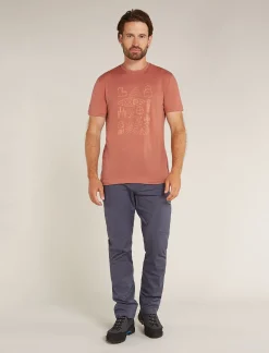 Icebreaker T-shirts^Men's Merino 150 Tech Lite Short Sleeve T-Shirt Camp Essentials CedarWood