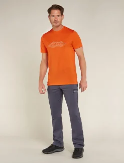 Icebreaker T-shirts^Men's Merino 150 Tech Lite Short Sleeve T-Shirt Pukaki Reflected Blaze