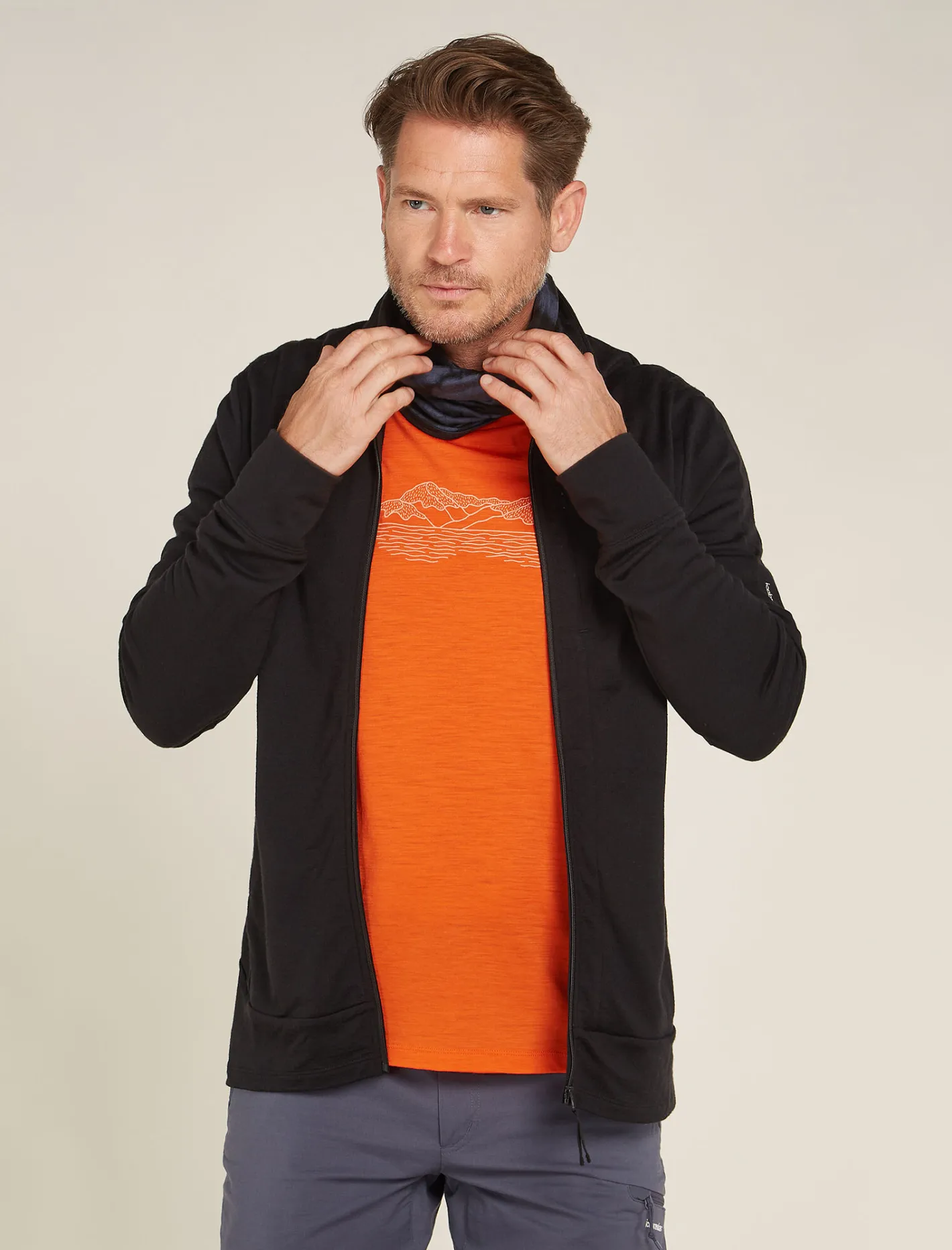 Icebreaker T-shirts^Men's Merino 150 Tech Lite Short Sleeve T-Shirt Pukaki Reflected Blaze