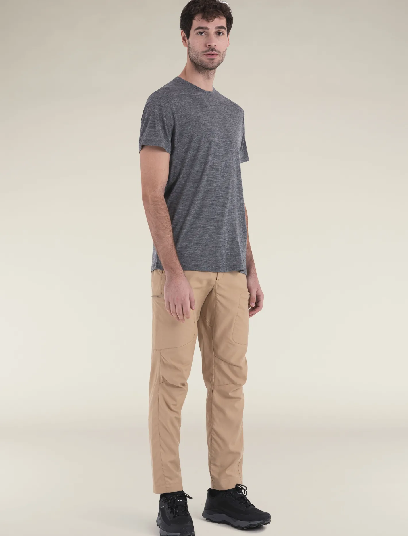 Icebreaker T-shirts^Men's Merino 150 Tech Lite Short Sleeve T-Shirt GritstoneHeather