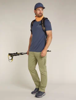 Icebreaker T-shirts^Men's Merino 150 Tech Lite Short Sleeve T-Shirt IB Back Pack Graphite