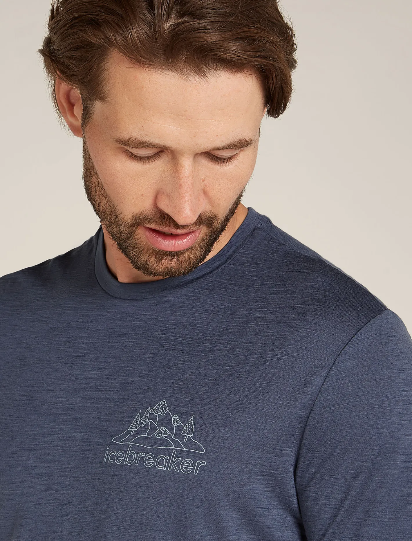 Icebreaker T-shirts^Men's Merino 150 Tech Lite Short Sleeve T-Shirt IB Back Pack Graphite