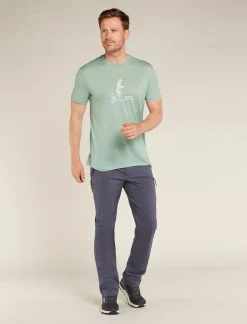 Icebreaker T-shirts^Men's Merino 150 Tech Lite Short Sleeve T-Shirt Polar Paddle Moss