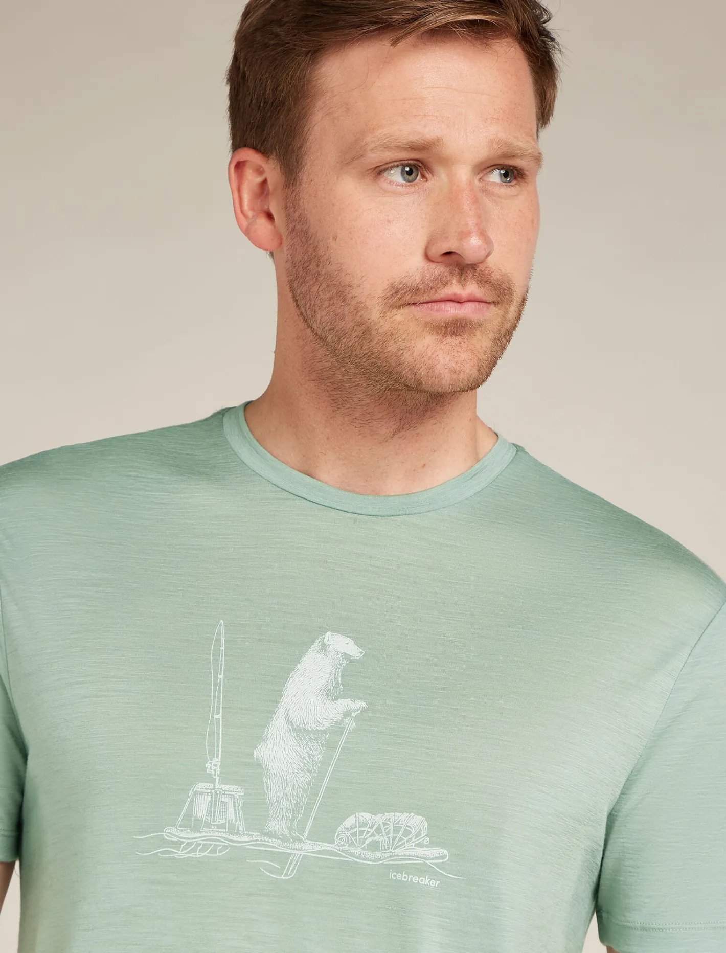 Icebreaker T-shirts^Men's Merino 150 Tech Lite Short Sleeve T-Shirt Polar Paddle Moss