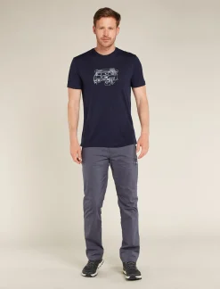 Icebreaker T-shirts^Men's Merino 150 Tech Lite Short Sleeve T-Shirt Van Life MidnightNavy