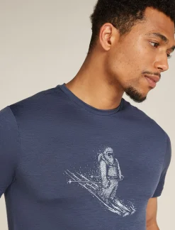 Icebreaker T-shirts^Men's Merino 150 Tech Lite Short Sleeve T-Shirt Skiing Yeti Graphite