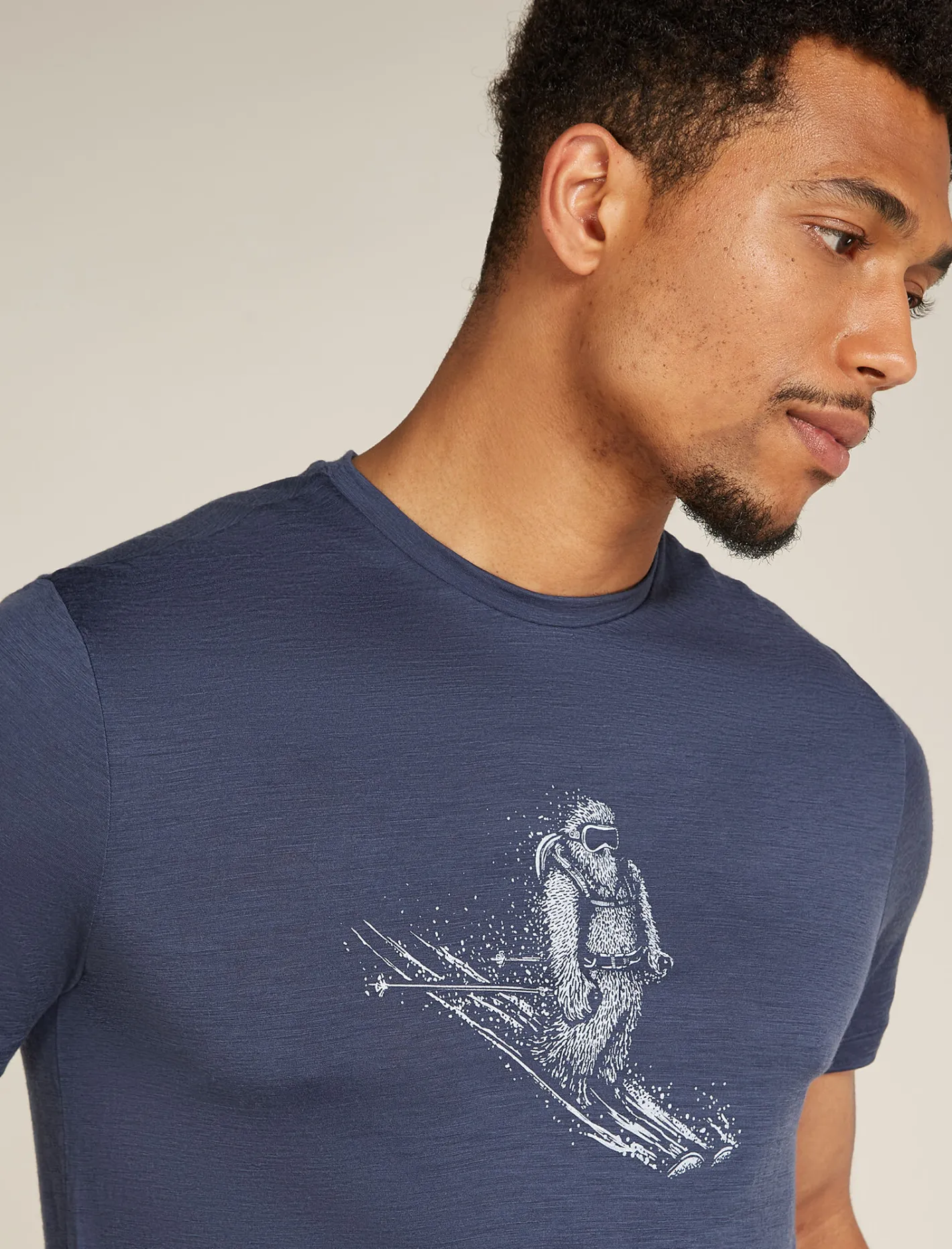 Icebreaker T-shirts^Men's Merino 150 Tech Lite Short Sleeve T-Shirt Skiing Yeti Graphite