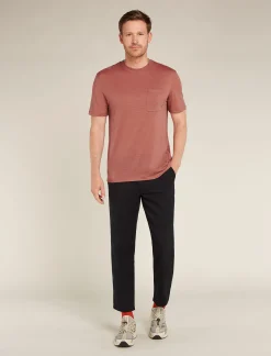 Icebreaker T-shirts^Men's Merino 150 Tech Lite Short Sleeve Relaxed Pocket T-Shirt CedarWood