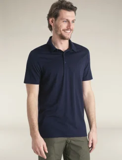 Icebreaker T-shirts^Men's Merino 150 Tech Lite Short Sleeve Polo MidnightNavy