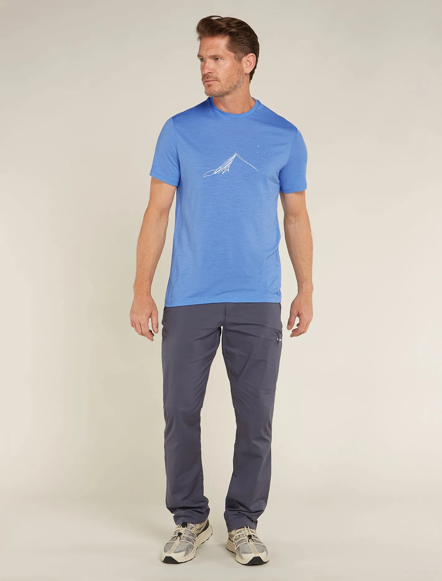 Icebreaker T-shirts^Men's Merino 150 Tech Lite Short Sleeve T-Shirt Southern Constellation Baja