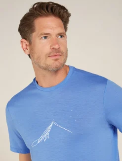 Icebreaker T-shirts^Men's Merino 150 Tech Lite Short Sleeve T-Shirt Southern Constellation Baja